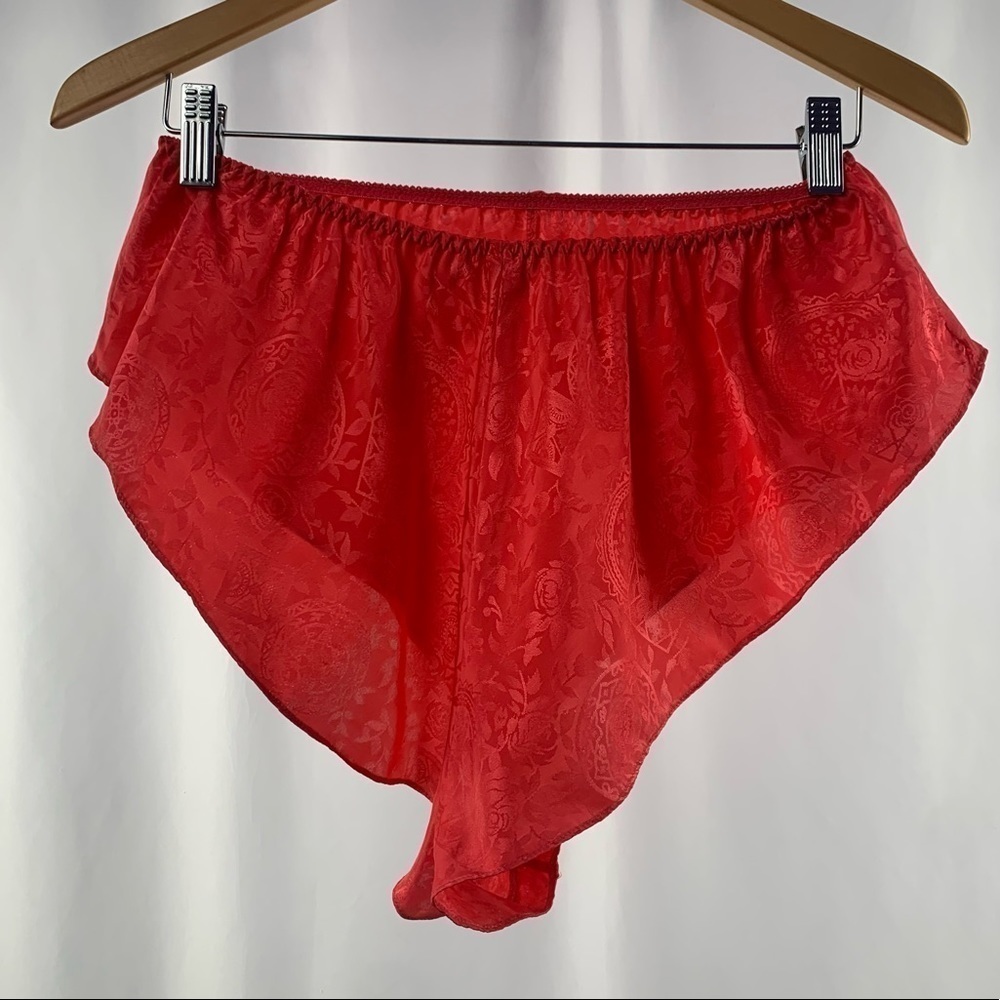 Vintage 90's Victoria's Secret High Hip‎ Cheeky Sleep Shorts in Red Size Small